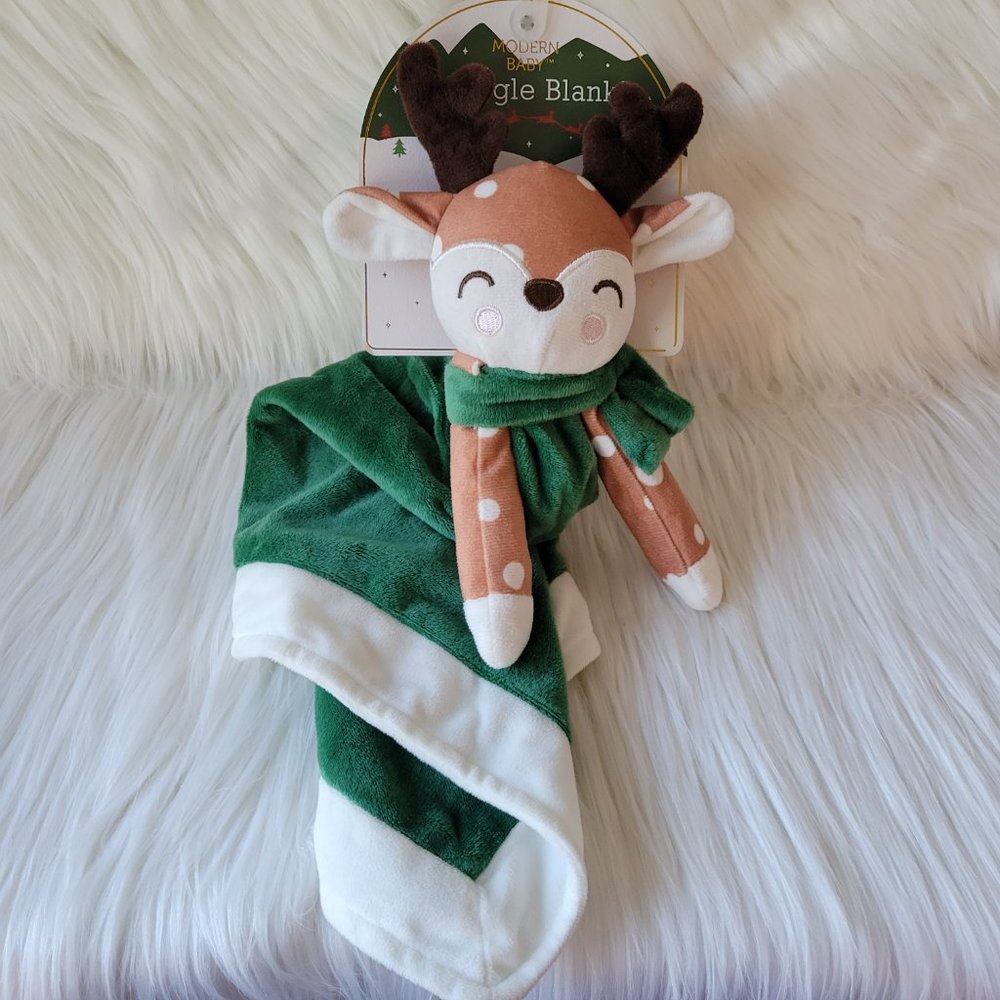 Modern Baby Reindeer Snuggle Blanket
